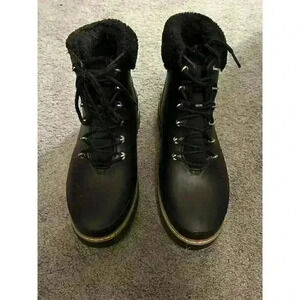 Marc Fisher Women's Black Waterproof Ankle Snow Boots Size 10 Lace Up